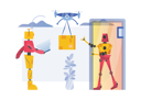 پیش‌نمایش فایل robot-doing-parcel-delivery-3985671 از پک ربات‌های در حال استفاده
