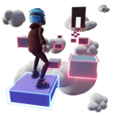 پیش‌نمایش فایل man-playing-game-in-virtual-world-5404738 از پک جهان واقعیت مجازی