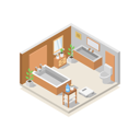 پیش‌نمایش فایل bathroom-11668654 از پک اتاق‌های ایزومتریک