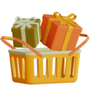 پیش‌نمایش فایل gift-boxes-with-shopping-basket-6743814 از پک تجارت الکترونیک