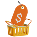 پیش‌نمایش فایل price-tag-with-shopping-basket-6743816 از پک تجارت الکترونیک