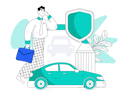 پیش‌نمایش فایل businessman-talking-about-car-insurance-on-mobile-10169497 از پک بیمه خودرو