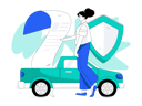 پیش‌نمایش فایل girl-looking-car-insurance-paper-10169490 از پک بیمه خودرو