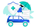 پیش‌نمایش فایل woman-showing-car-insurance-10169491 از پک بیمه خودرو