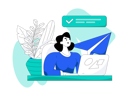 پیش‌نمایش فایل girl-sending-mail-10248192 از پک استارتاپ کسب و کار