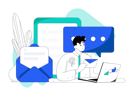 پیش‌نمایش فایل man-thinking-about-mail-10248180 از پک استارتاپ کسب و کار