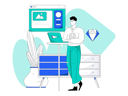 پیش‌نمایش فایل man-working-from-home-10248190 از پک استارتاپ کسب و کار