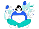پیش‌نمایش فایل girl-working-on-laptop-10248325 از پک روز زن