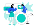 پیش‌نمایش فایل two-girls-doing-business-analysis-10248137 از پک مبانی کسب‌وکار
