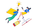 پیش‌نمایش فایل students-flying-along-with-books-10745629 از پک فعالیت مدرسه