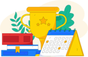پیش‌نمایش فایل book-stack-with-trophy-10745608 از پک فعالیت مدرسه
