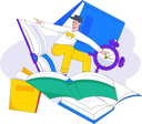 پیش‌نمایش فایل boy-flying-with-book-10745598 از پک فعالیت مدرسه