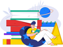 پیش‌نمایش فایل boy-reading-book-while-sitting-on-beanbag-10745599 از پک فعالیت مدرسه