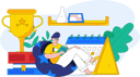 پیش‌نمایش فایل boy-sitting-with-trophy-and-books-10745591 از پک فعالیت مدرسه