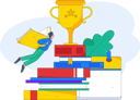 پیش‌نمایش فایل businessman-on-the-way-to-success-trophy-10745586 از پک فعالیت مدرسه