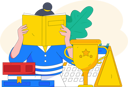 پیش‌نمایش فایل female-student-with-trophy-10745587 از پک فعالیت مدرسه