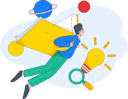 پیش‌نمایش فایل student-flying-with-book-10745616 از پک فعالیت مدرسه