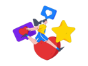 پیش‌نمایش فایل girl-giving-customer-rating-10745147 از پک امتیازها و بازخوردها