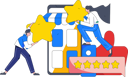 پیش‌نمایش فایل people-giving-online-shopping-review-10745148 از پک امتیازها و بازخوردها