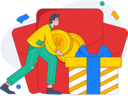 پیش‌نمایش فایل boy-with-gift-angpow-10745296 از پک کیف پول
