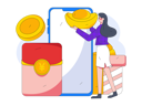 پیش‌نمایش فایل girl-investing-money-online-10745288 از پک کیف پول