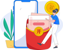 پیش‌نمایش فایل girl-using-digital-wallet-10745286 از پک کیف پول