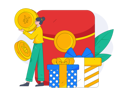 پیش‌نمایش فایل girl-with-gift-angpow-10745290 از پک کیف پول