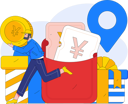 پیش‌نمایش فایل man-with-gift-angpow-10745287 از پک کیف پول