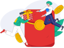 پیش‌نمایش فایل people-with-gift-envelope-10745292 از پک کیف پول