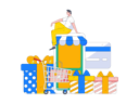 پیش‌نمایش فایل boy-doing-online-shopping-10744715 از پک تجارت الکترونیک