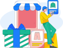 پیش‌نمایش فایل boy-doing-online-shopping-10744719 از پک تجارت الکترونیک