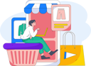 پیش‌نمایش فایل boy-doing-online-shopping-10744723 از پک تجارت الکترونیک