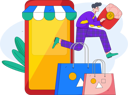 پیش‌نمایش فایل boy-doing-online-shopping-10744747 از پک تجارت الکترونیک