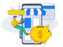 پیش‌نمایش فایل boy-shopping-online-10744728 از پک تجارت الکترونیک