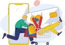 پیش‌نمایش فایل couple-doing-online-shopping-10744736 از پک تجارت الکترونیک