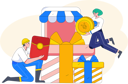 پیش‌نمایش فایل couple-doing-online-shopping-10744739 از پک تجارت الکترونیک