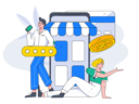 پیش‌نمایش فایل couple-shopping-online-10744729 از پک تجارت الکترونیک