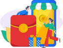 پیش‌نمایش فایل girl-doing-online-shopping-10744746 از پک تجارت الکترونیک