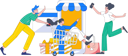 پیش‌نمایش فایل people-shopping-online-10744717 از پک تجارت الکترونیک