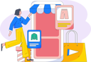پیش‌نمایش فایل woman-buy-fashion-products-online-10744720 از پک تجارت الکترونیک