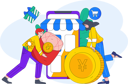 پیش‌نمایش فایل woman-doing-online-shopping-10744745 از پک تجارت الکترونیک