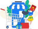 پیش‌نمایش فایل woman-doing-online-shopping-10744753 از پک تجارت الکترونیک