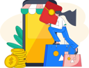 پیش‌نمایش فایل woman-shopping-online-10744734 از پک تجارت الکترونیک