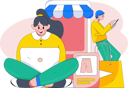 پیش‌نمایش فایل woman-shopping-online-using-laptop-10744725 از پک تجارت الکترونیک