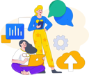 پیش‌نمایش فایل business-team-is-doing-cloud-upload-11212291 از پک همکاری تجاری