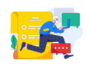 پیش‌نمایش فایل businessman-is-doing-online-chat-11212297 از پک همکاری تجاری