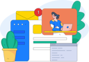 پیش‌نمایش فایل employee-is-viewing-at-unread-messages-11212282 از پک همکاری تجاری