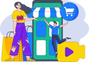 پیش‌نمایش فایل girl-is-doing-shopping-from-mobile-11212648 از پک پخش زنده