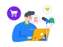 پیش‌نمایش فایل man-is-doing-podcast-recording-11212640 از پک پخش زنده