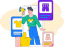 پیش‌نمایش فایل man-is-doing-shopping-announcement-11212655 از پک پخش زنده